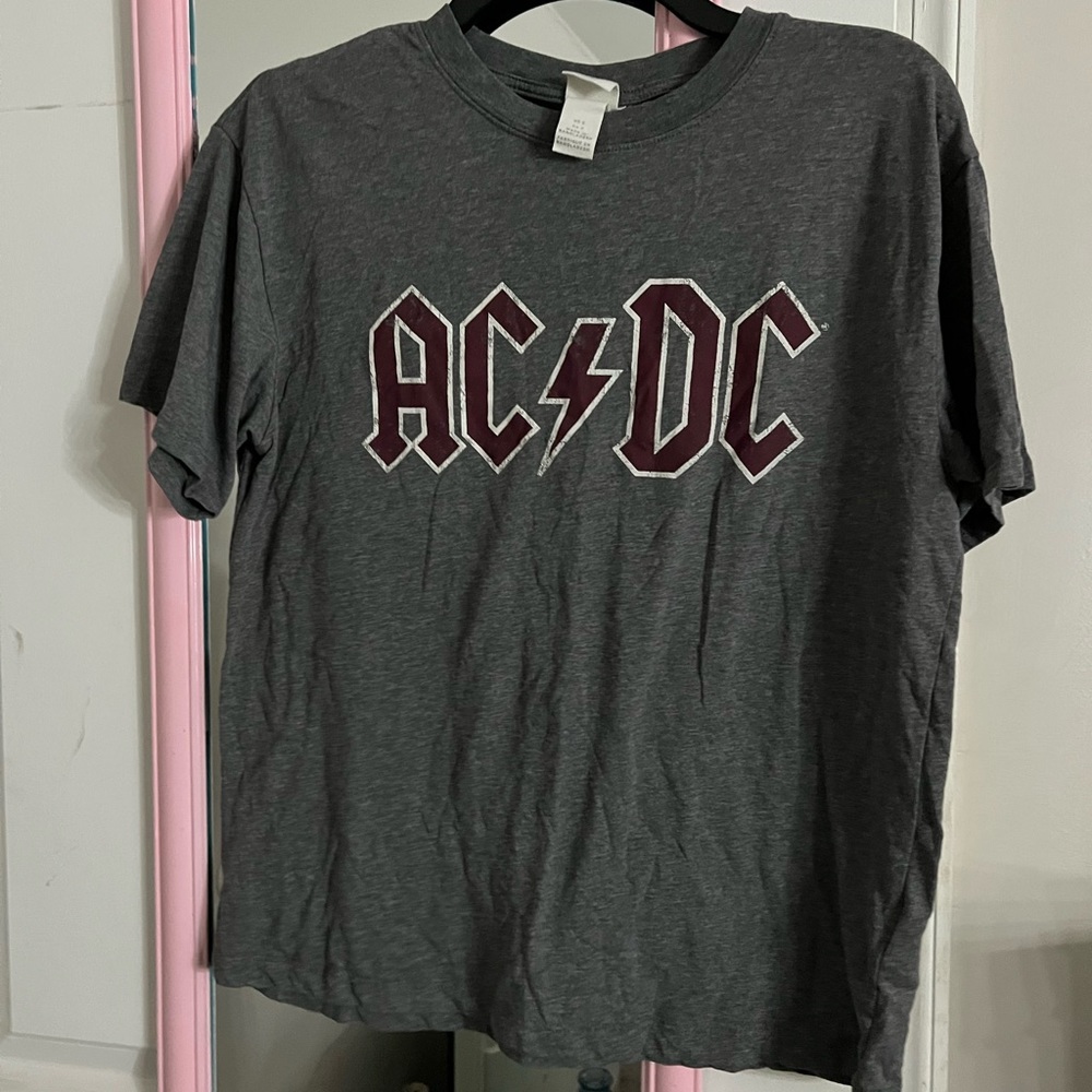 Gray AC/DC tee